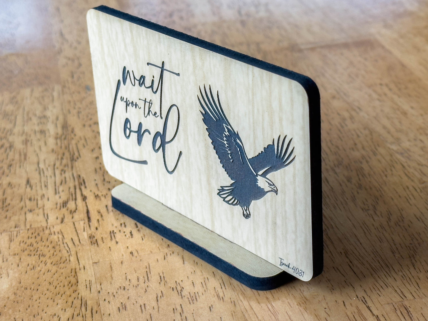 Wait Upon The Lord Desk Sign | Patience, Waiting, Wait, Jesus, Christian Office Decor