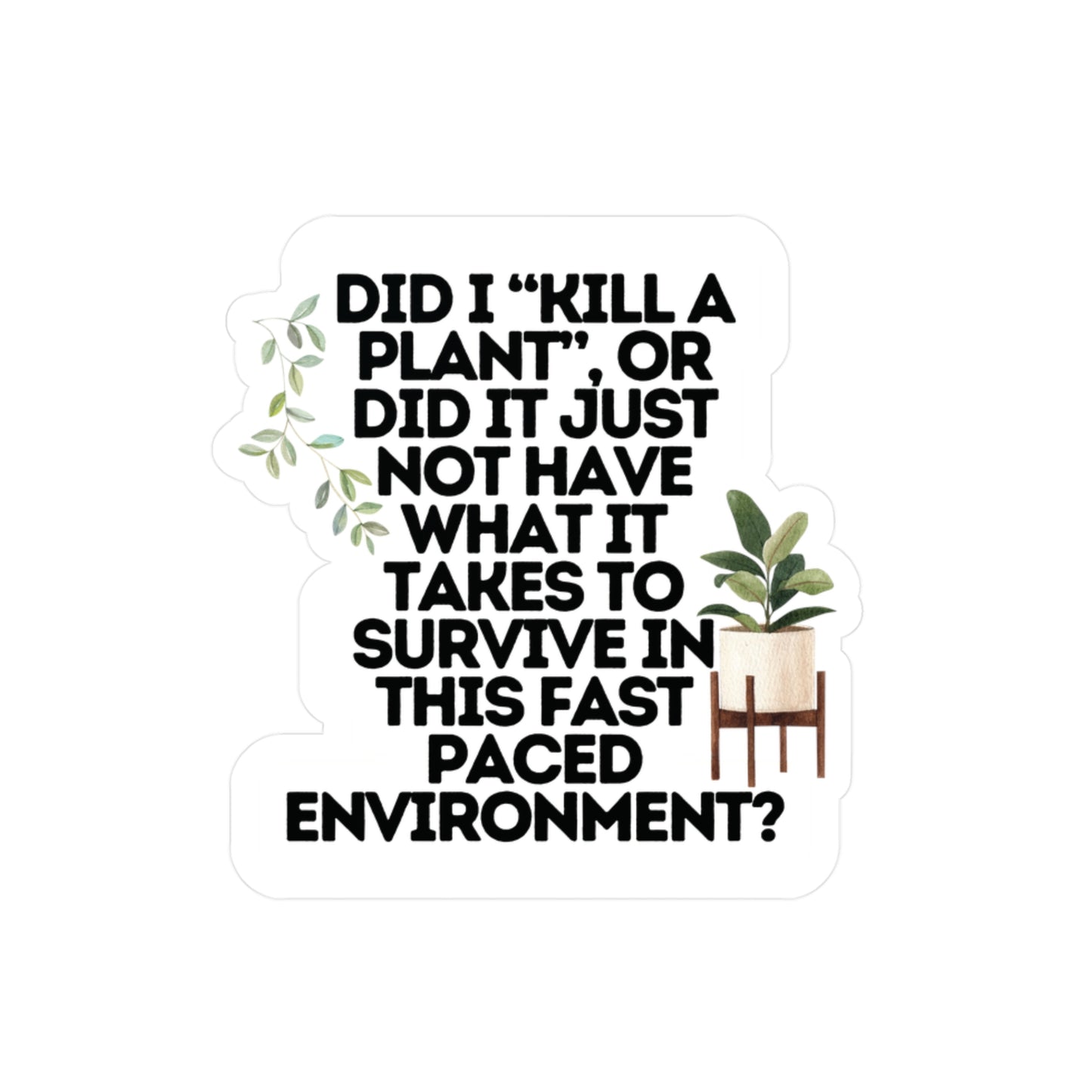 Did I “kill a plant”, or did it just not have what it takes to survive? | Sticker, Plants, Plant Lady, Plant Mom