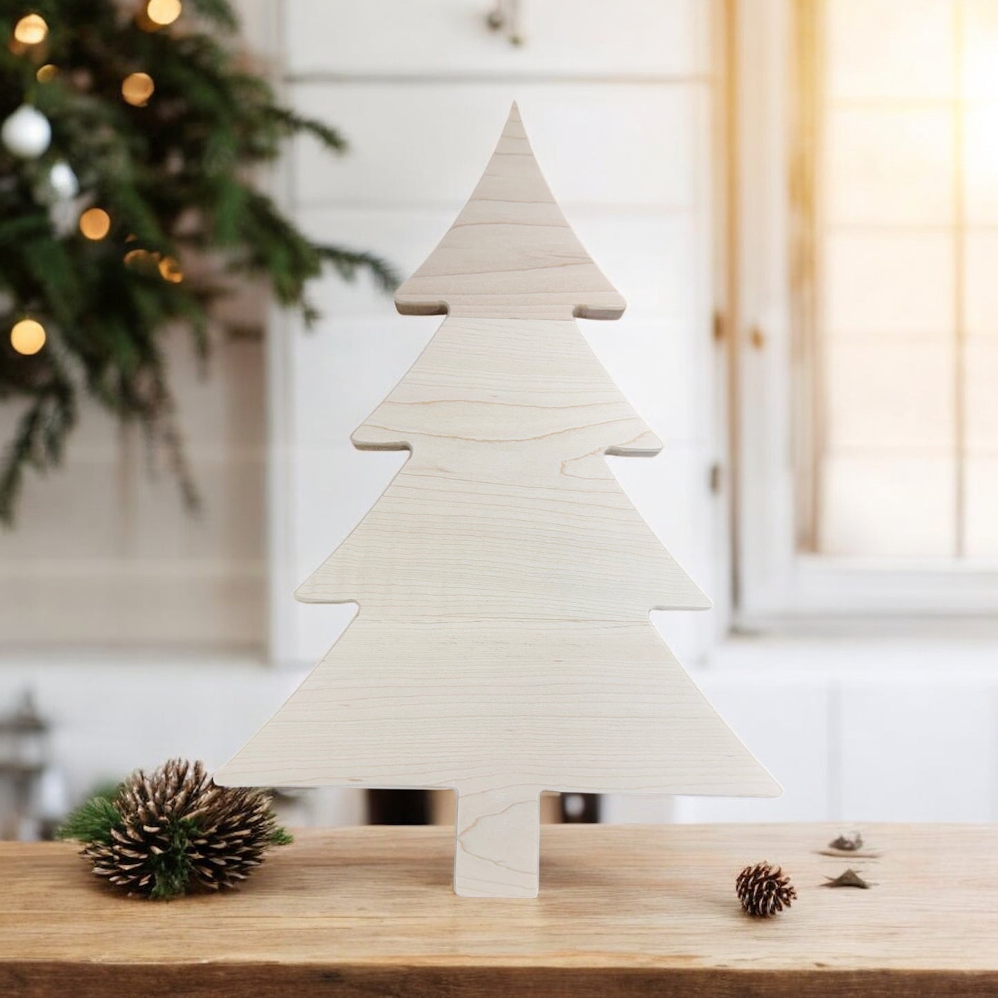 Solid Wood Christmas Tree Laser Blank