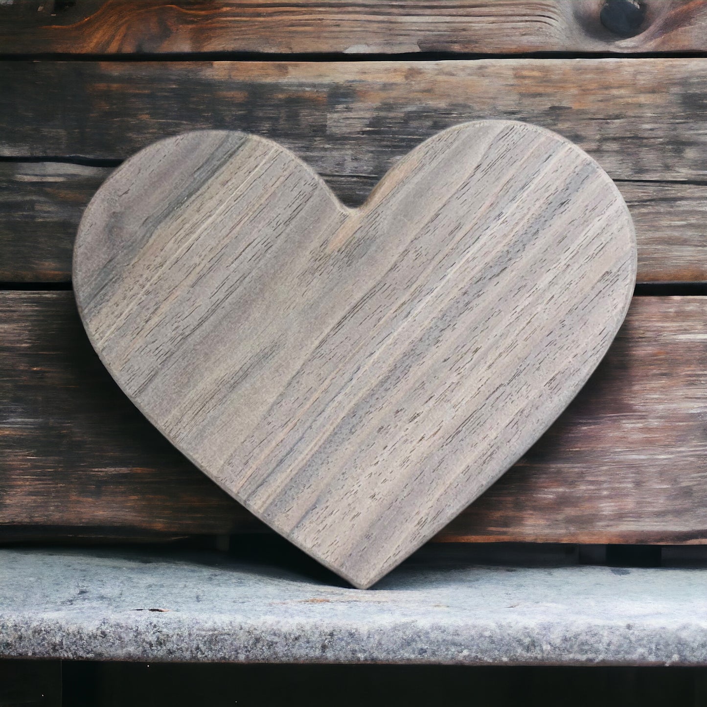 Solid Wood Heart Laser Blank