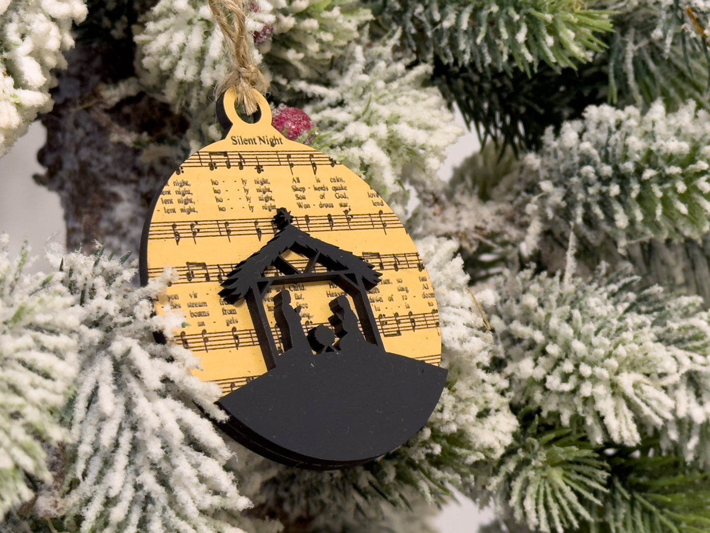 Silent Night Christmas Song Ornament
