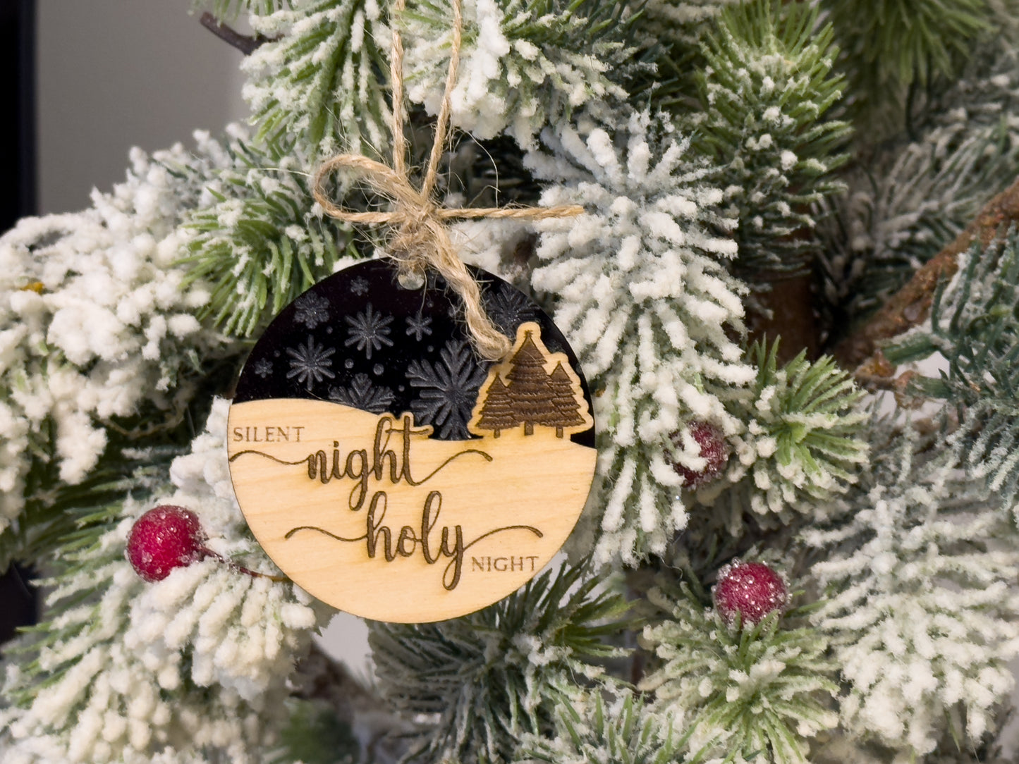 Silent Night Dual Layer Ornament