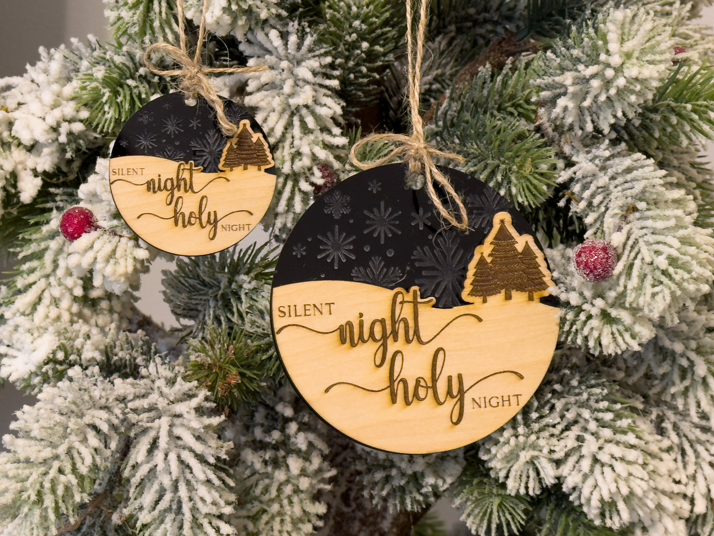 Silent Night Dual Layer Ornament