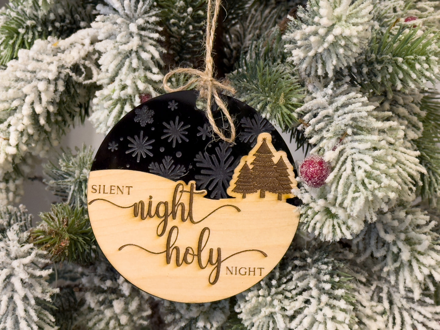 Silent Night Dual Layer Ornament