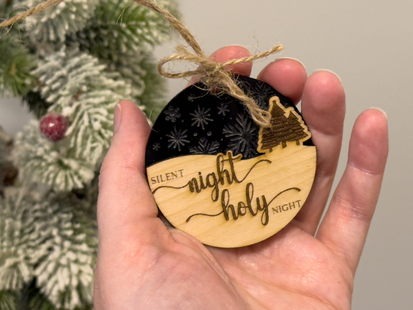 Silent Night Dual Layer Ornament