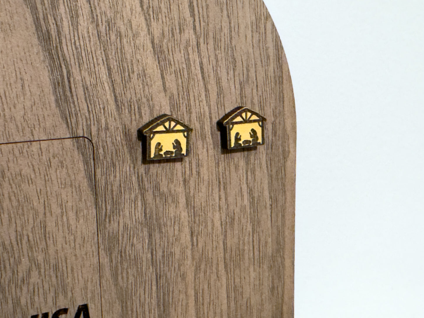 Manger Scene Stud Earrings