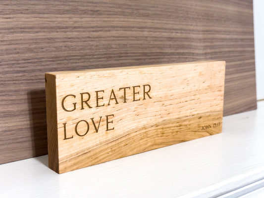 Greater Love Wood Decor