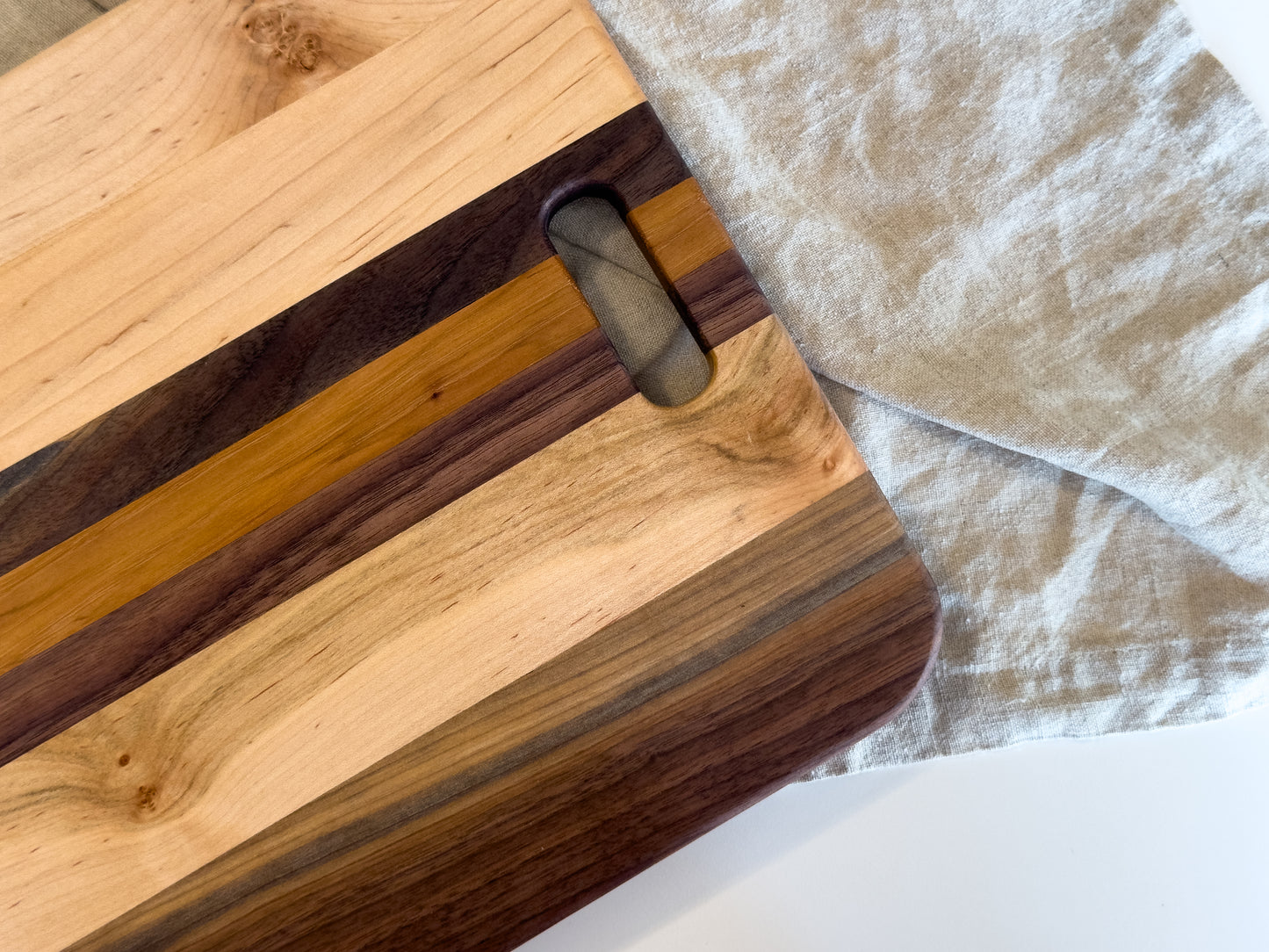 Solid Wood Charcuterie Board | Wood Cutting Board With Handle