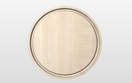 Round 13.5-inch Walnut Cutting Board with ½” Juice Groove Laser Blank