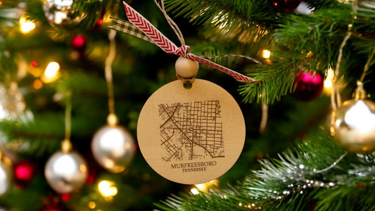 Murfreesboro, TN Map Ornament