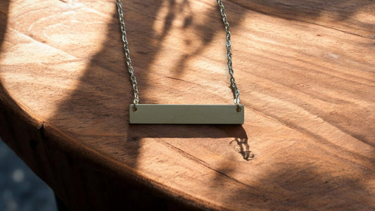 Personalized Horizontal Bar Necklace