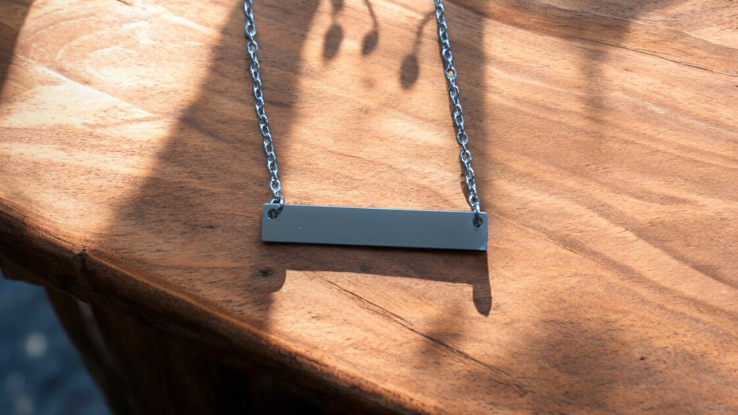 Personalized Horizontal Bar Necklace