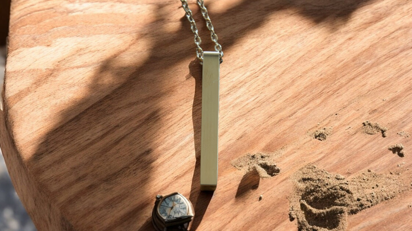 Personalized Vertical Bar Necklace