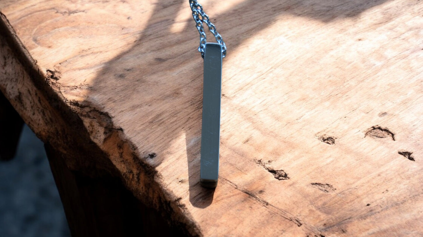 Personalized Vertical Bar Necklace