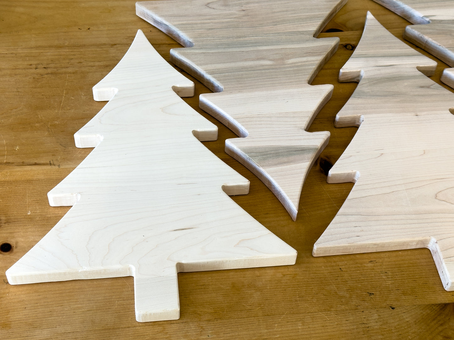 Solid Wood Christmas Tree Laser Blank