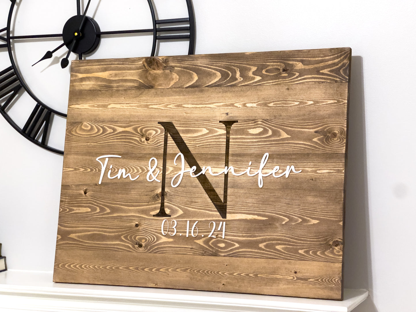 Wedding Guest Book Alternative | Wood Sign, Rustic Guest Book, Personalized Guestbook, Custom Last Name Guest Book, Wooden Guest Book