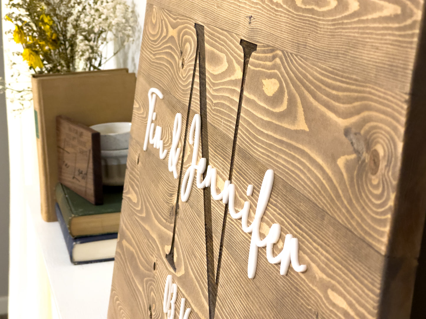 Wedding Guest Book Alternative | Wood Sign, Rustic Guest Book, Personalized Guestbook, Custom Last Name Guest Book, Wooden Guest Book