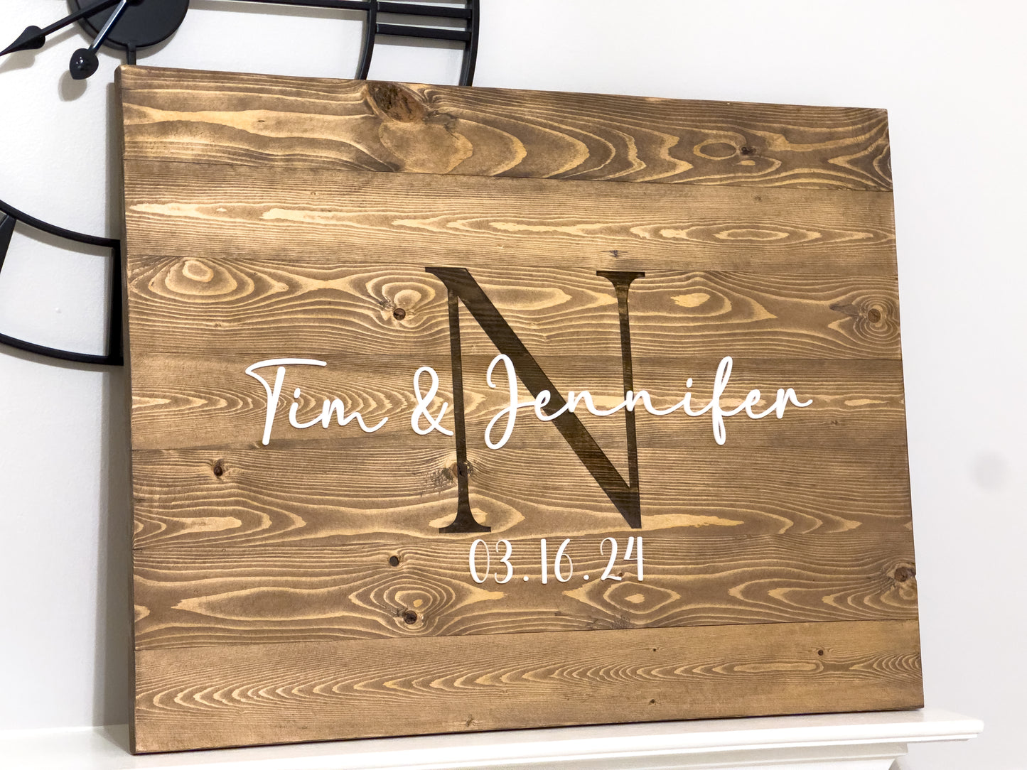 Wedding Guest Book Alternative | Wood Sign, Rustic Guest Book, Personalized Guestbook, Custom Last Name Guest Book, Wooden Guest Book