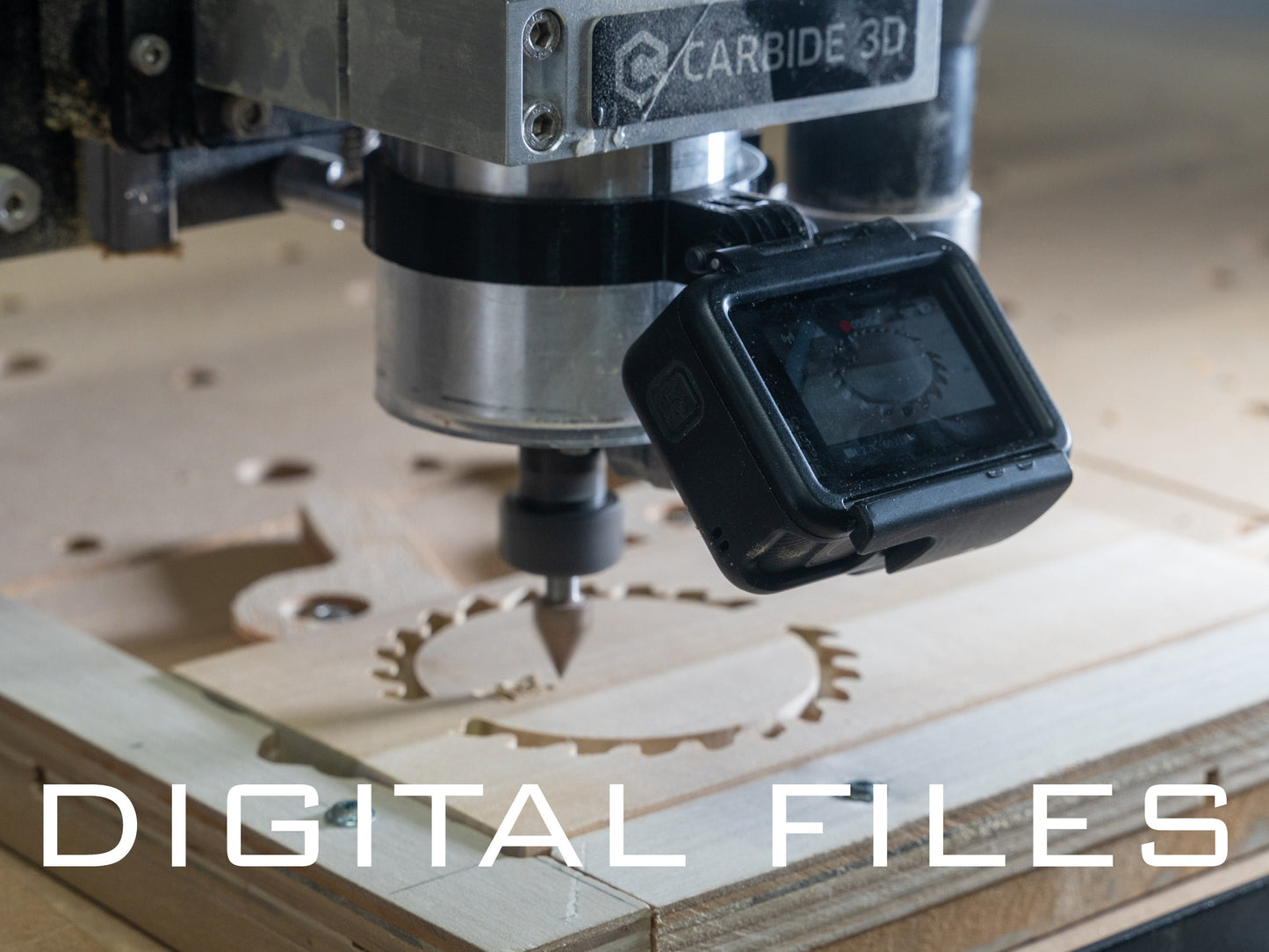 Digital File STL GoPro Mount for Shapeoko X-Carve OneFinity CNC 65mm Spindle Router