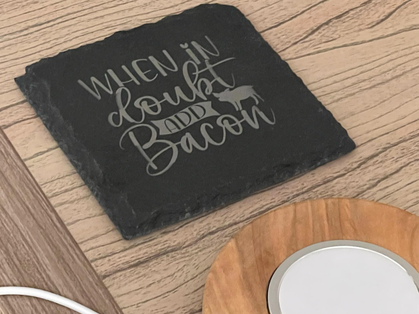 Bacon Slate Coasters | Christmas Gift | Wedding Favor | New Home Gift | Custom Closing Gift