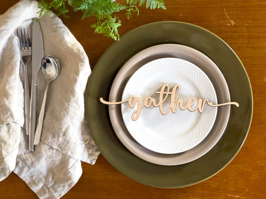 Fall Thankful/Grateful/Gather/Blessed Table Place Settings