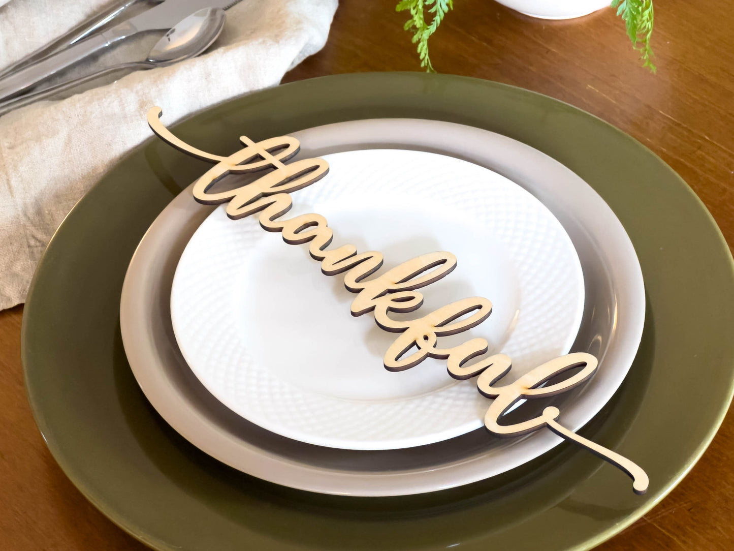 Fall Thankful/Grateful/Gather/Blessed Table Place Settings