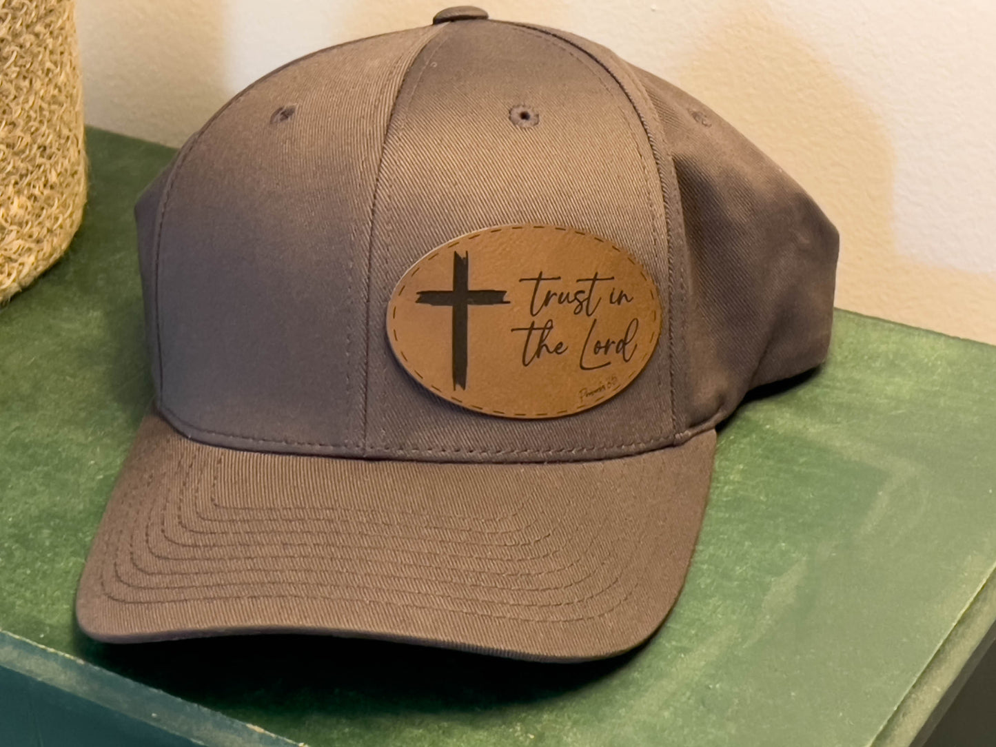 Christian Leather Patch Hat - Be Still / If God Be For Us / Trust in the Lord