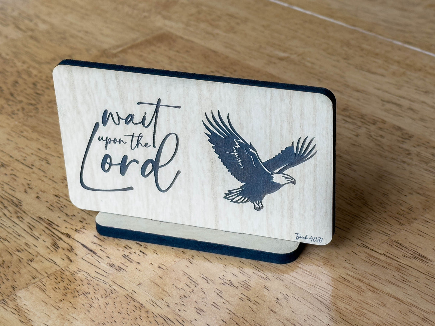 Wait Upon The Lord Desk Sign | Patience, Waiting, Wait, Jesus, Christian Office Decor