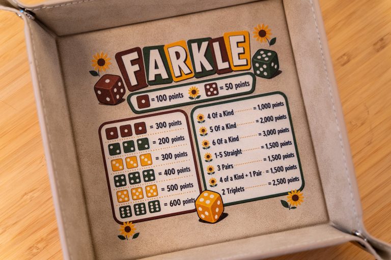Farkle Rules Board PNG File – Digital UV Printing Design DIGITAL FILE