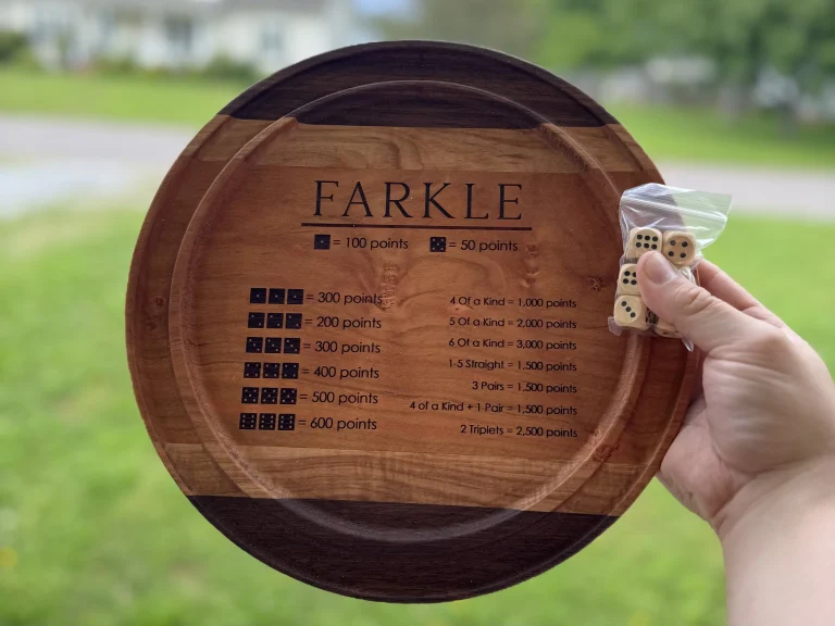 Farkle Rules Board SVG – Digital Laser Engraving Design (Glowforge, xTool, CNC) - DIGITAL FILE