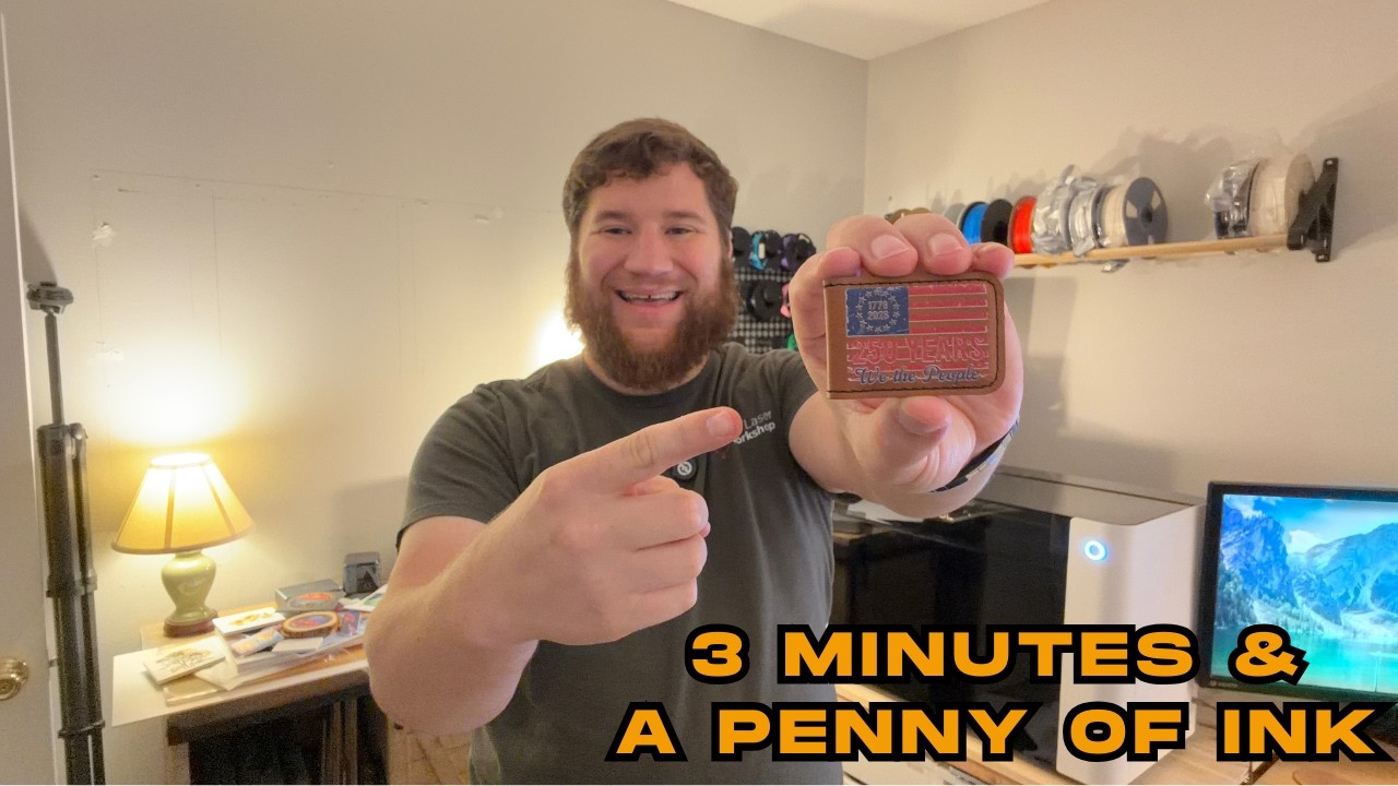 This UV printing project takes under a penny of ink to make