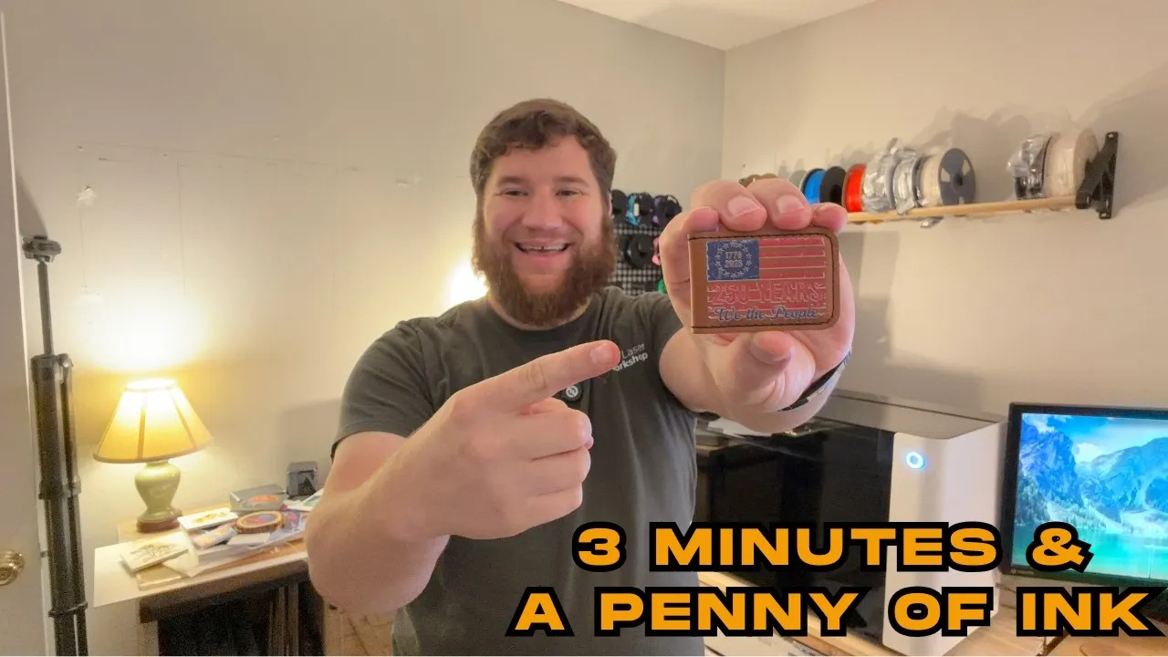 This UV printing project takes under a penny of ink to make