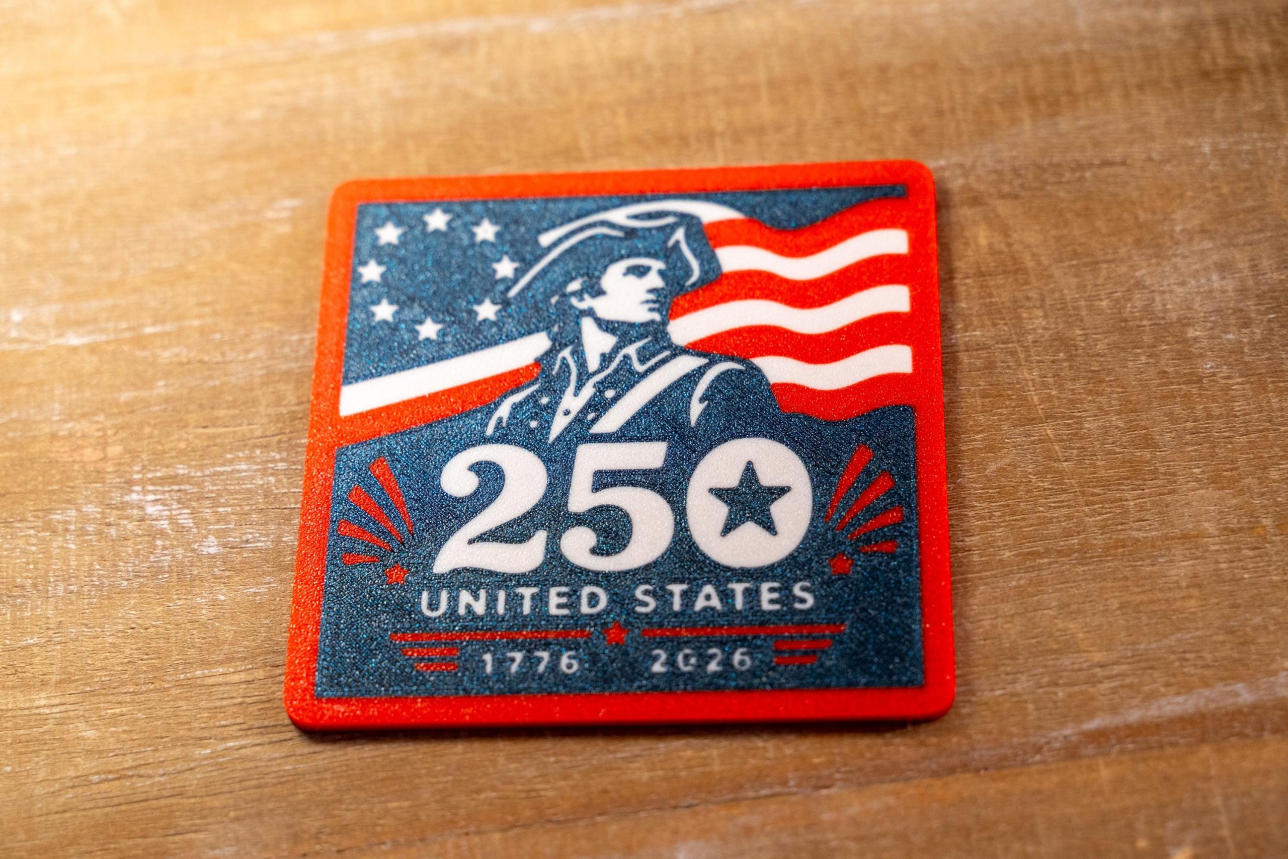 USA 250th Anniversary Coasters With Holder, Patriotic Red White Blue Set – photo 7