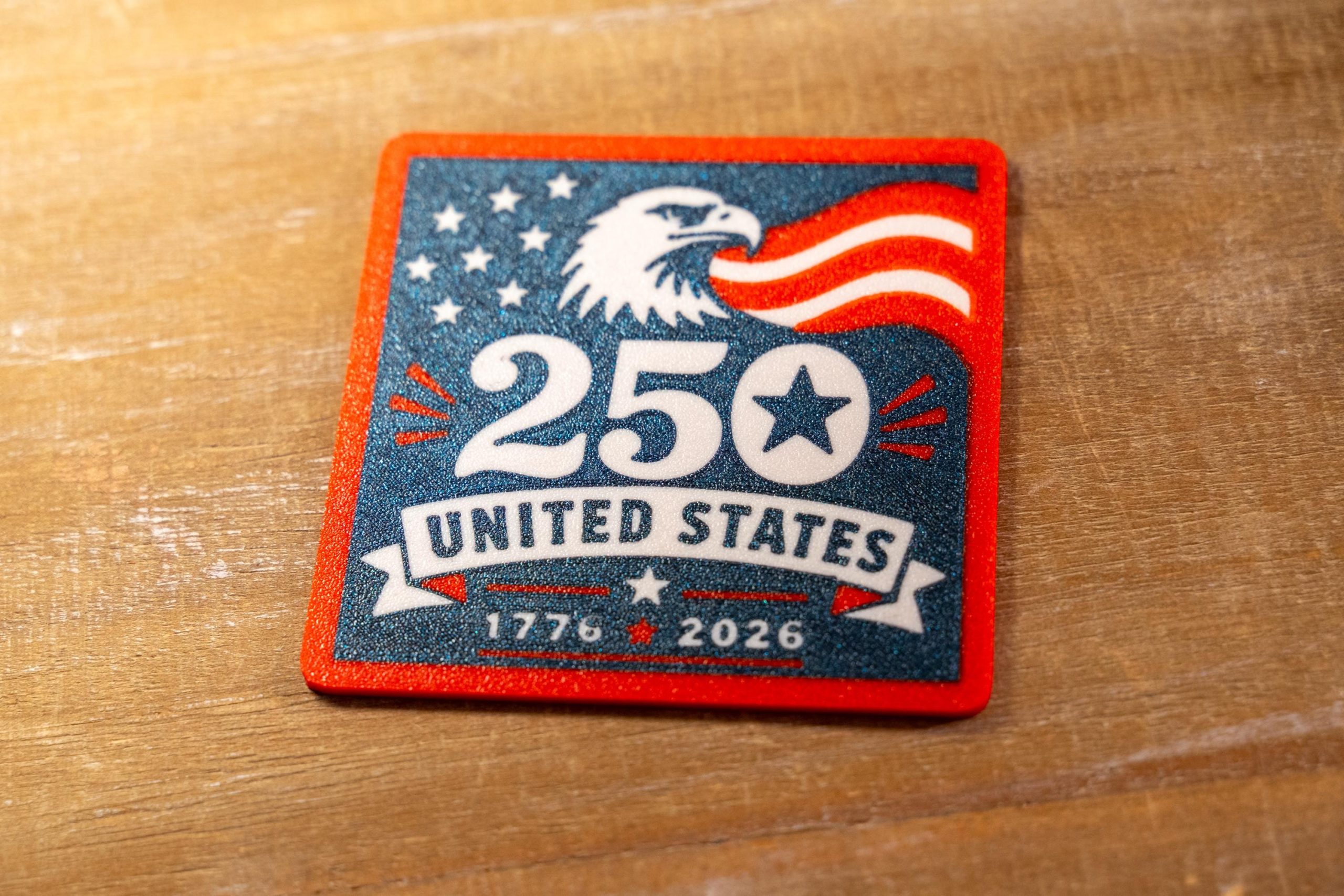 USA 250th Anniversary Coasters With Holder, Patriotic Red White Blue Set – photo 9