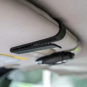 3D Printed Car Visor Sunglasses Holder, Black Sun Visor Glasses Clip